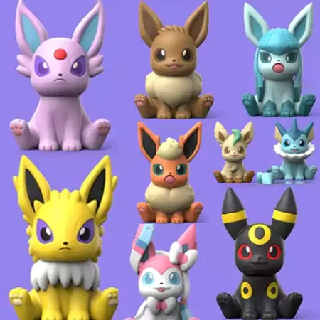 Eeveelutions 3D Print STL Model Pack