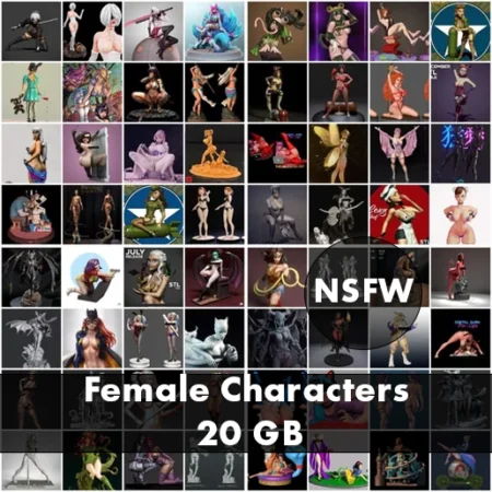 Female Characters Pack - 20 GB 3D Print Model