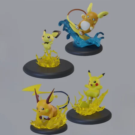 Pikachu Pack 3D Print STL Files