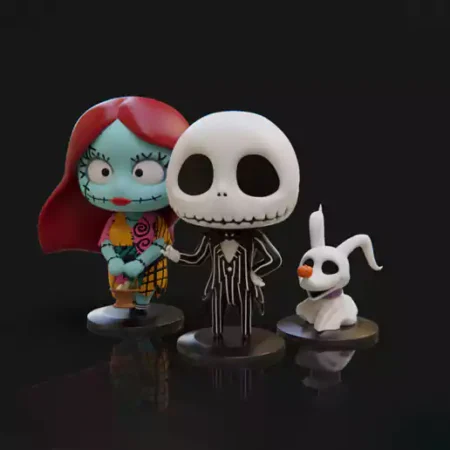 The Nightmare Before Christmas Chibi Pack 3D Print STL