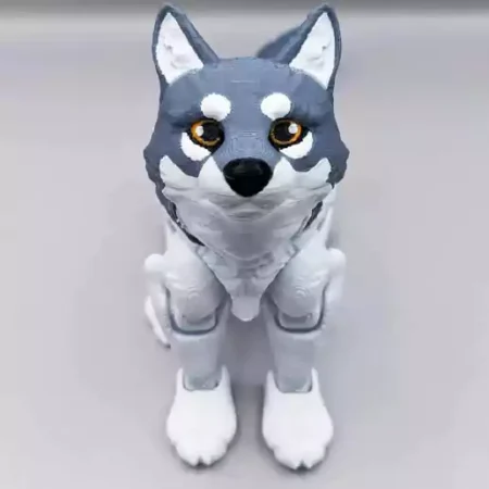 Wolf Articulated Flexi Toy STL Model