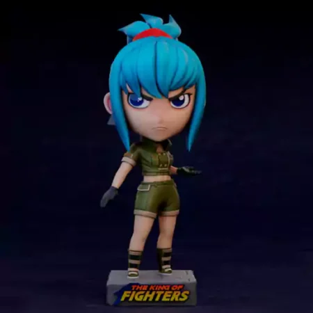 Chibi Leona King of Fighters 3D Print Model