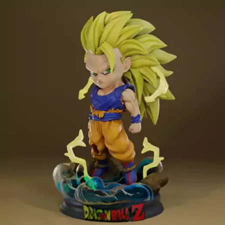 Goku SSJ3 Chibi STL 3D Print Model