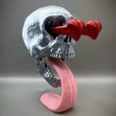 Skull in Love 3D Printable Romantic Skull STL Model