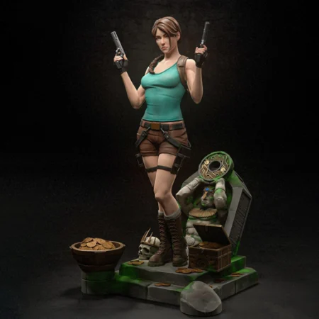 Lara Croft STL 3D Print Model