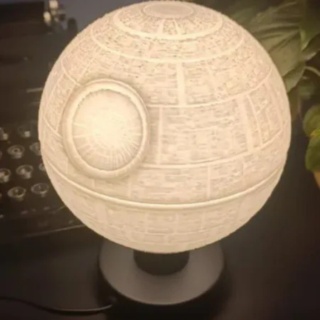 Death Star Desk Lamp STL 3D Print Model