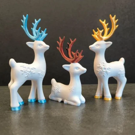 Christmas Deer STL 3D Print Model