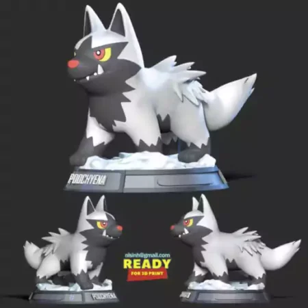 Poochyena STL 3D Print Model