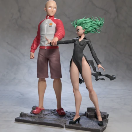 Saitama y Tatsumaki STL