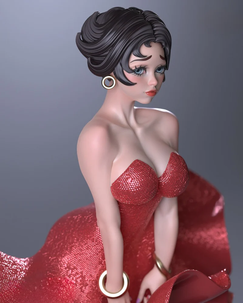 Betty Boop STL 3D Print Model