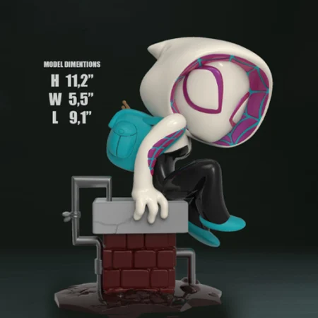 Chibi Spider Gwen STL 3D Print Model