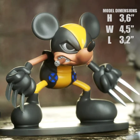 Wolverine Mickey STL 3D Print Model