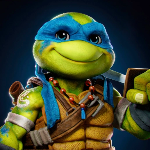 Leonardo TMNT STL 3D Print Model - Image 2